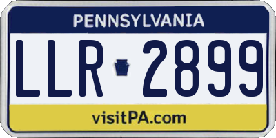 PA license plate LLR2899