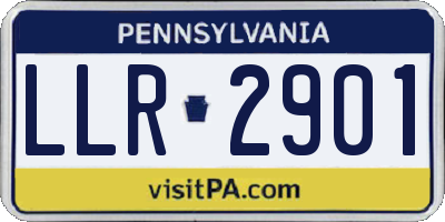 PA license plate LLR2901