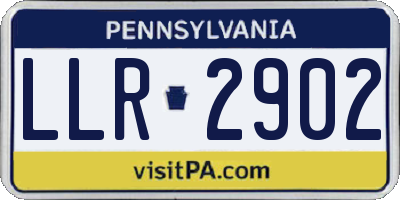 PA license plate LLR2902