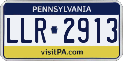 PA license plate LLR2913