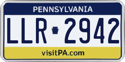 PA license plate LLR2942