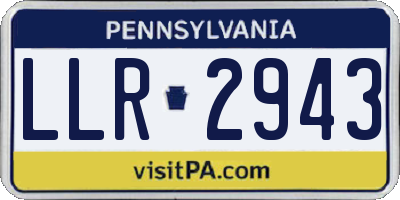 PA license plate LLR2943