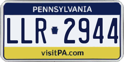 PA license plate LLR2944
