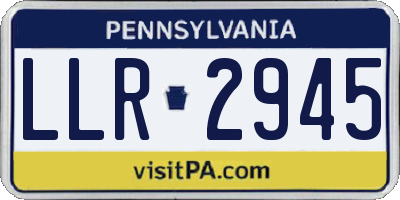PA license plate LLR2945