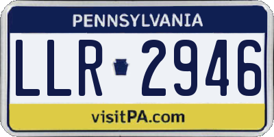 PA license plate LLR2946