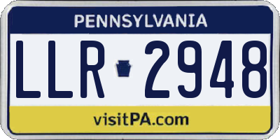 PA license plate LLR2948