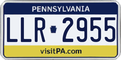 PA license plate LLR2955