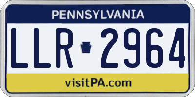 PA license plate LLR2964