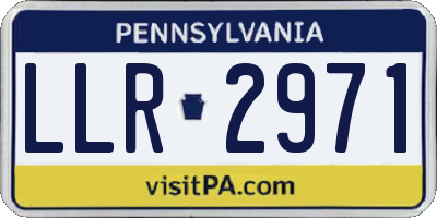 PA license plate LLR2971