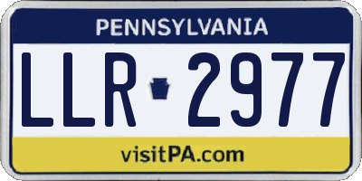 PA license plate LLR2977