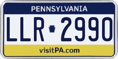 PA license plate LLR2990