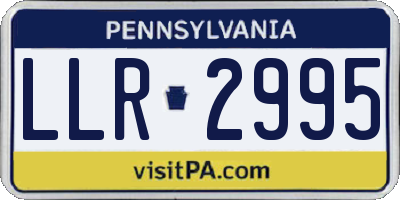 PA license plate LLR2995