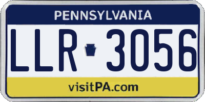 PA license plate LLR3056
