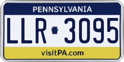 PA license plate LLR3095