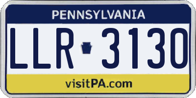 PA license plate LLR3130