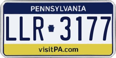 PA license plate LLR3177