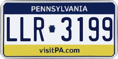 PA license plate LLR3199