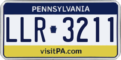 PA license plate LLR3211