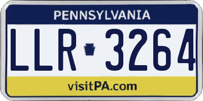 PA license plate LLR3264