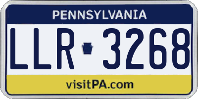 PA license plate LLR3268
