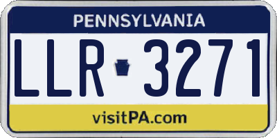 PA license plate LLR3271