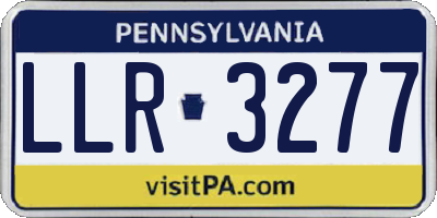 PA license plate LLR3277
