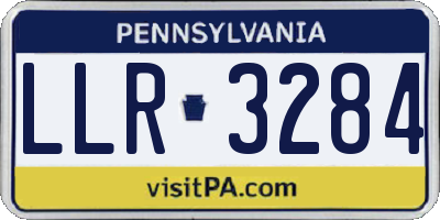 PA license plate LLR3284