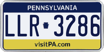 PA license plate LLR3286