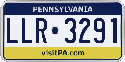 PA license plate LLR3291