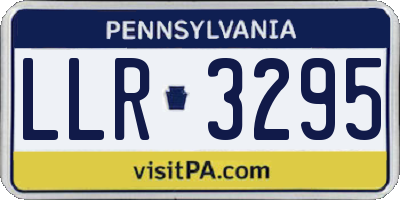 PA license plate LLR3295