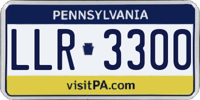 PA license plate LLR3300
