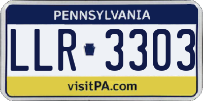 PA license plate LLR3303