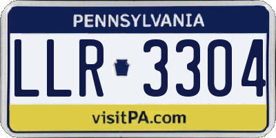 PA license plate LLR3304