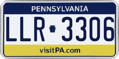 PA license plate LLR3306