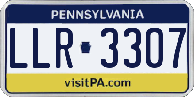 PA license plate LLR3307