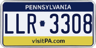 PA license plate LLR3308