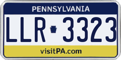 PA license plate LLR3323
