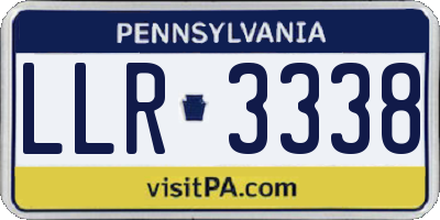 PA license plate LLR3338