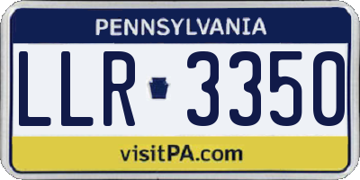 PA license plate LLR3350
