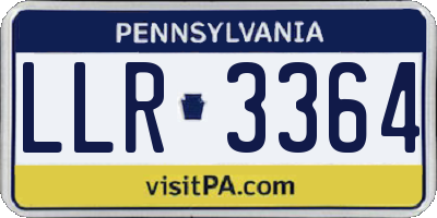 PA license plate LLR3364
