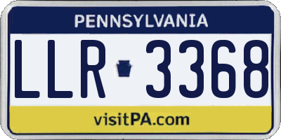 PA license plate LLR3368