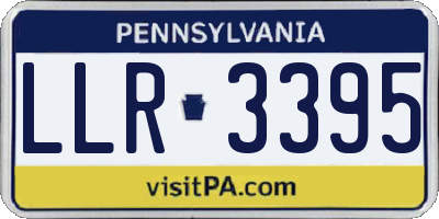 PA license plate LLR3395