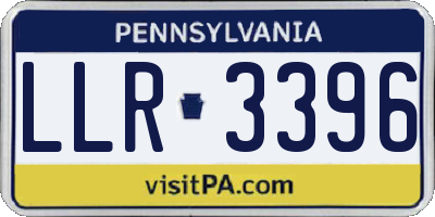 PA license plate LLR3396