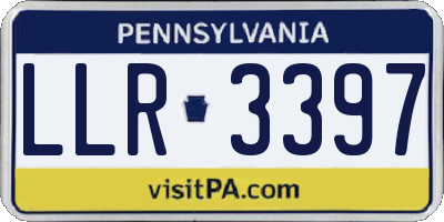 PA license plate LLR3397