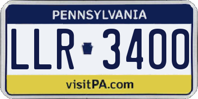 PA license plate LLR3400