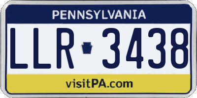 PA license plate LLR3438