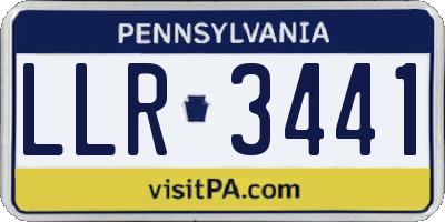 PA license plate LLR3441