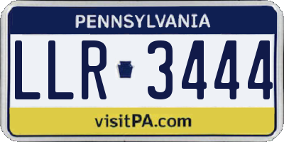PA license plate LLR3444
