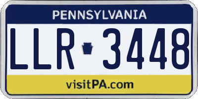 PA license plate LLR3448