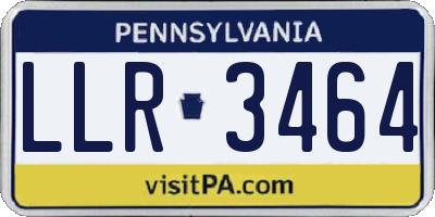 PA license plate LLR3464